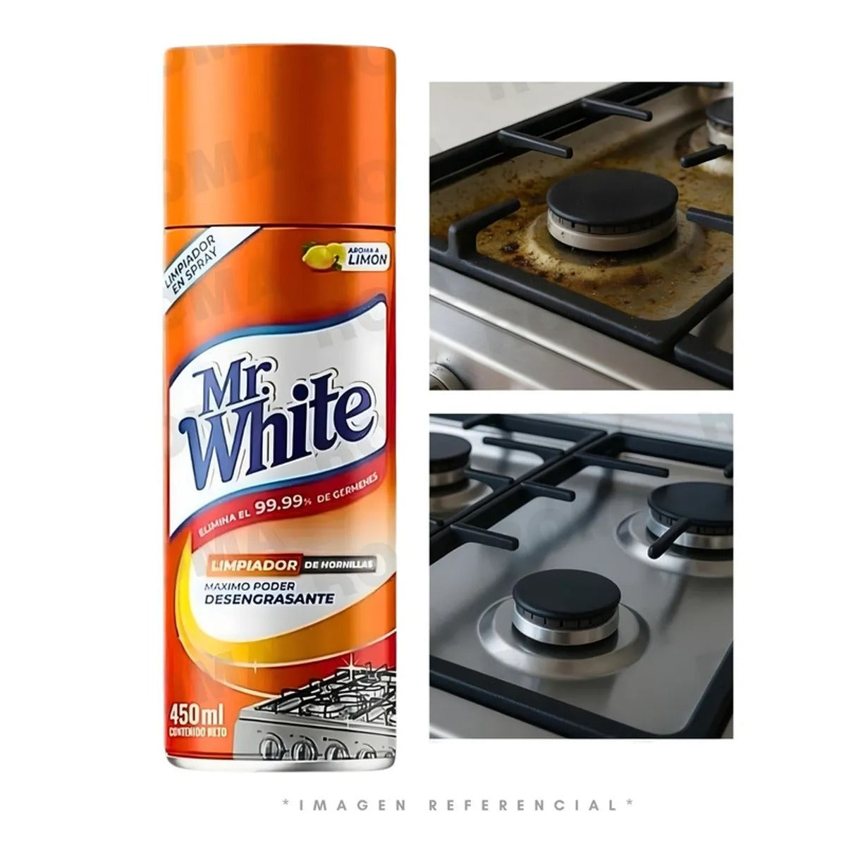 SPRAY QUITA GRASA EN ESPUMA MR WHITE